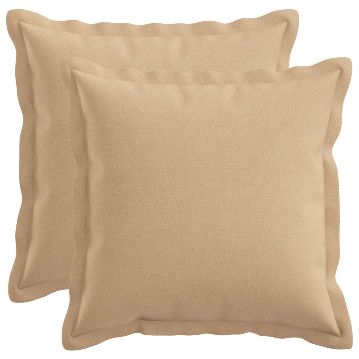 vidaXL Kussensloop 2 pcs HOUTEN Crèmekleurig 35 x 35 cm Faux Linnen