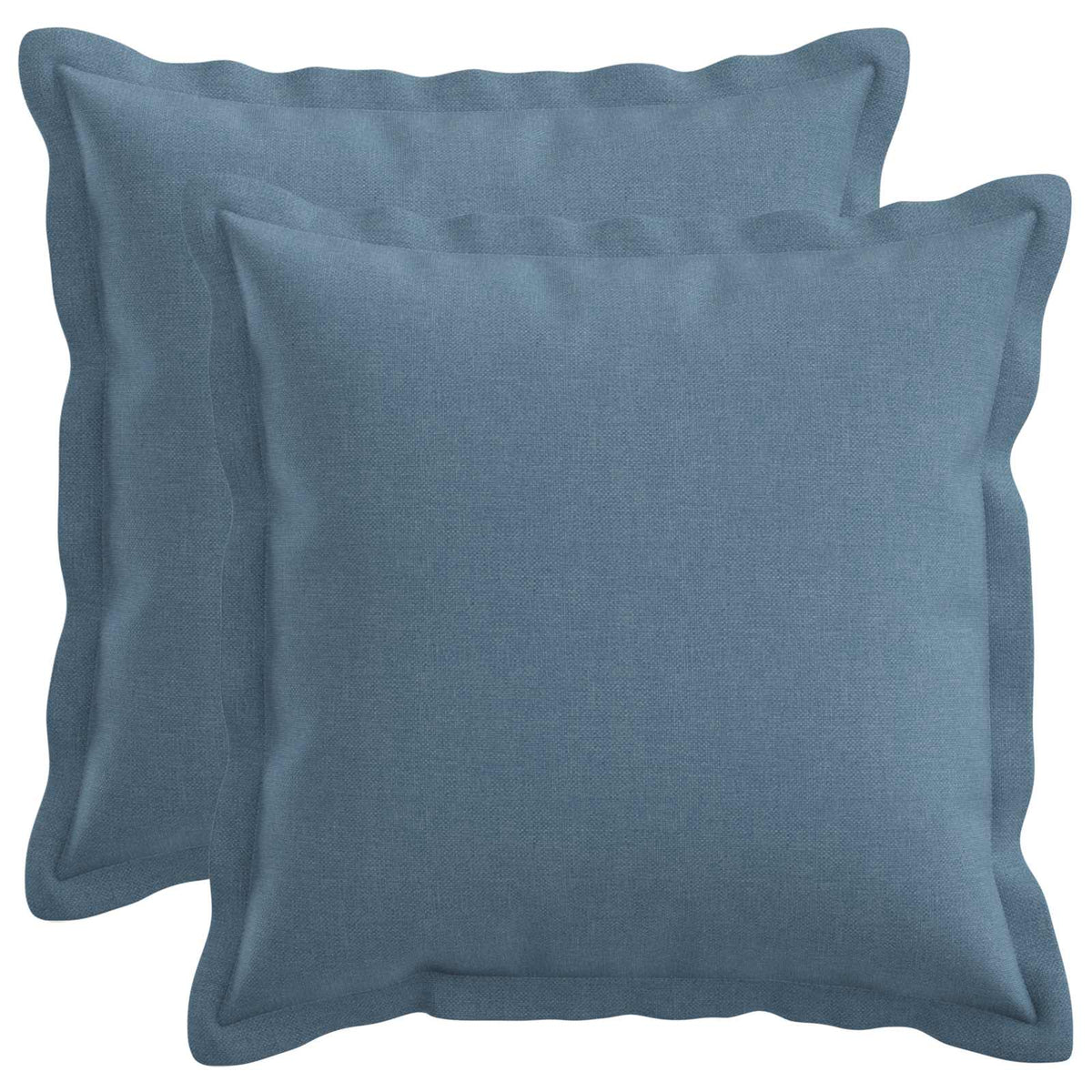 vidaXL Kussensloop 2 pcs HOUTEN Jeans Blauw 35 x 35 cm Faux Linnen