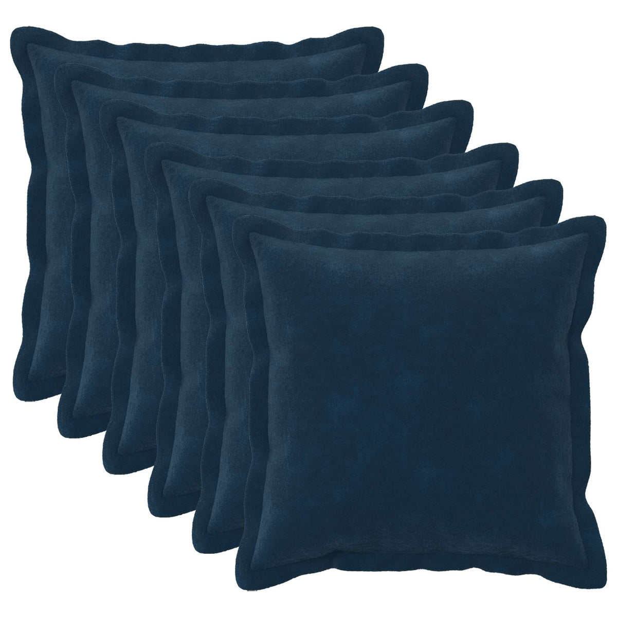 Kussensloop 6 pcs HOUTEN Blauw 35 x 35 cm Microfiber Fleece is nu te koop bij PeponiXL, paradijselijk wonen!