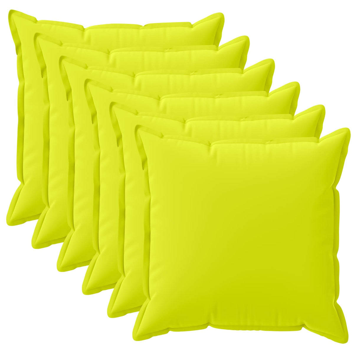 Kussensloop 6 st HOUTEN Helder groen 35 x 35 cm Polyester is nu te koop bij PeponiXL, paradijselijk wonen!
