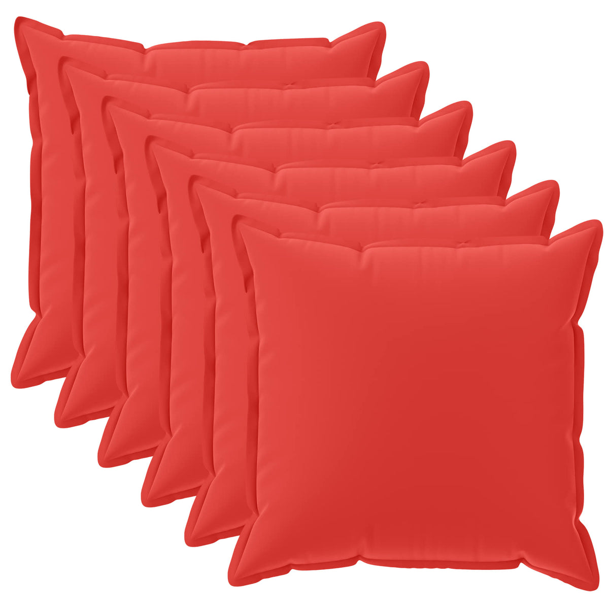 Kussensloop 6 st HOUTEN Rood 35 x 35 cm Polyester is nu te koop bij PeponiXL, paradijselijk wonen!