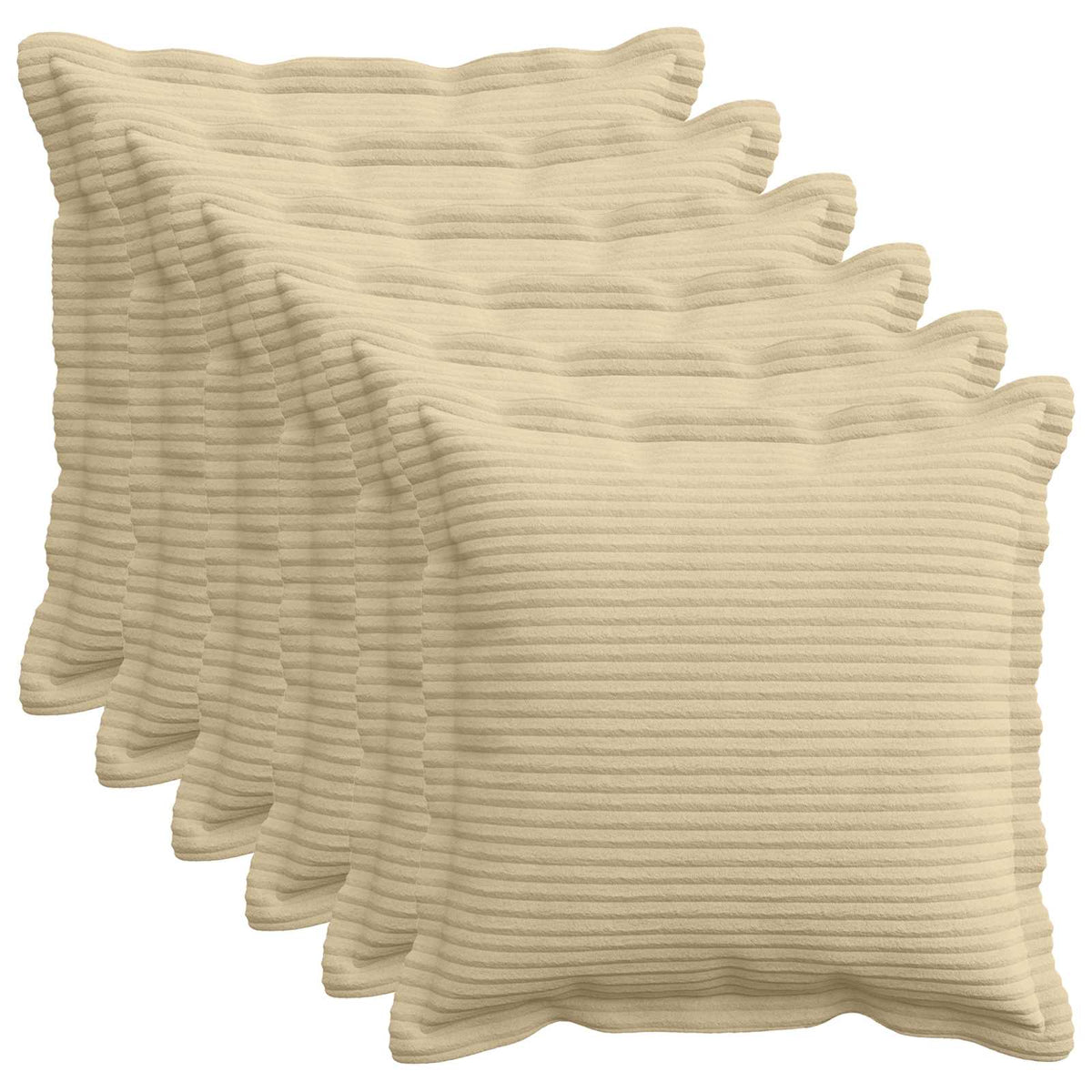 Kussensloop 6 st HOUTEN Lichtgroen Grijs 40 x 40 cm corduroy is nu te koop bij PeponiXL, paradijselijk wonen!