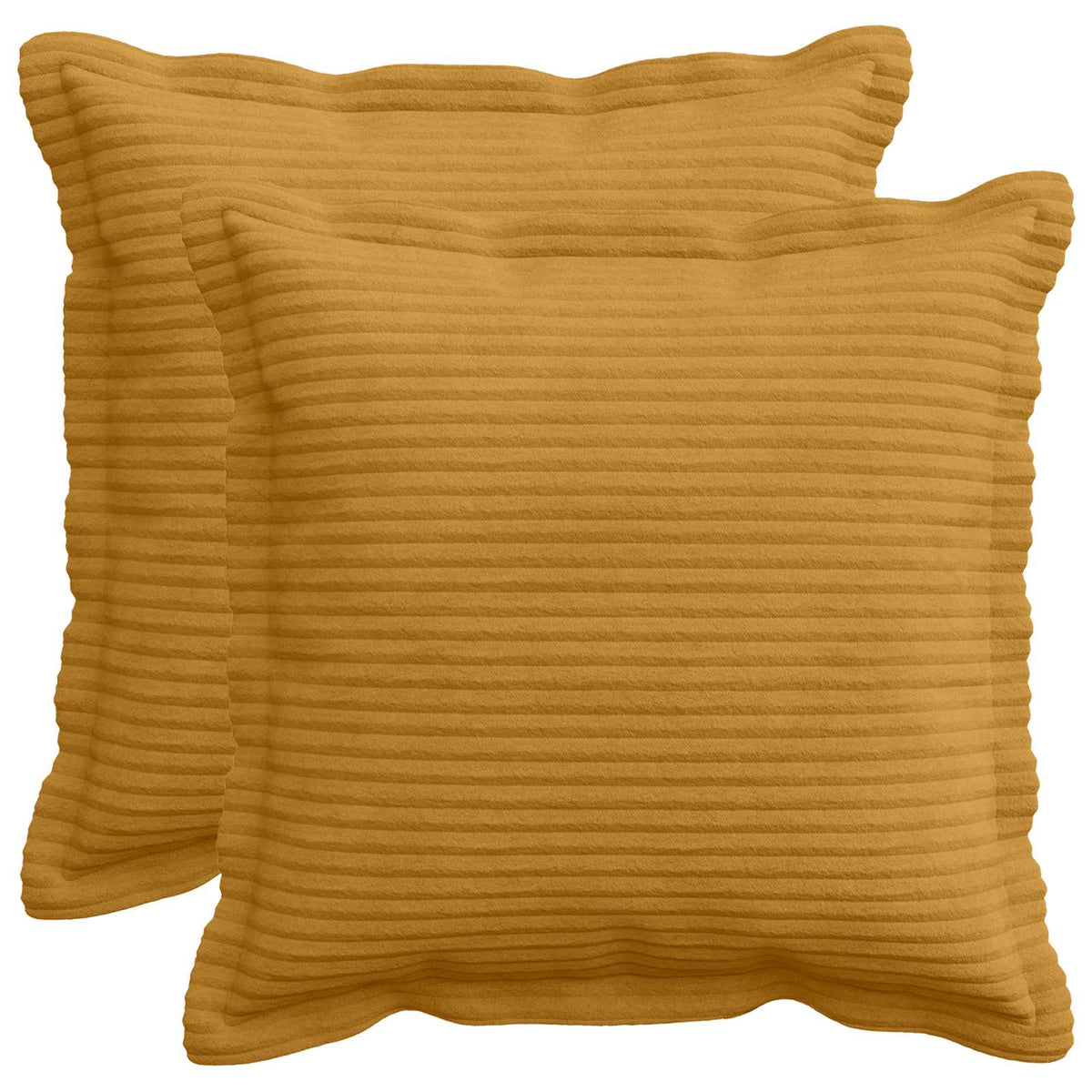 Kussensloop 2 st HOUTEN Geel 40 x 40 cm corduroy is nu te koop bij PeponiXL, paradijselijk wonen!