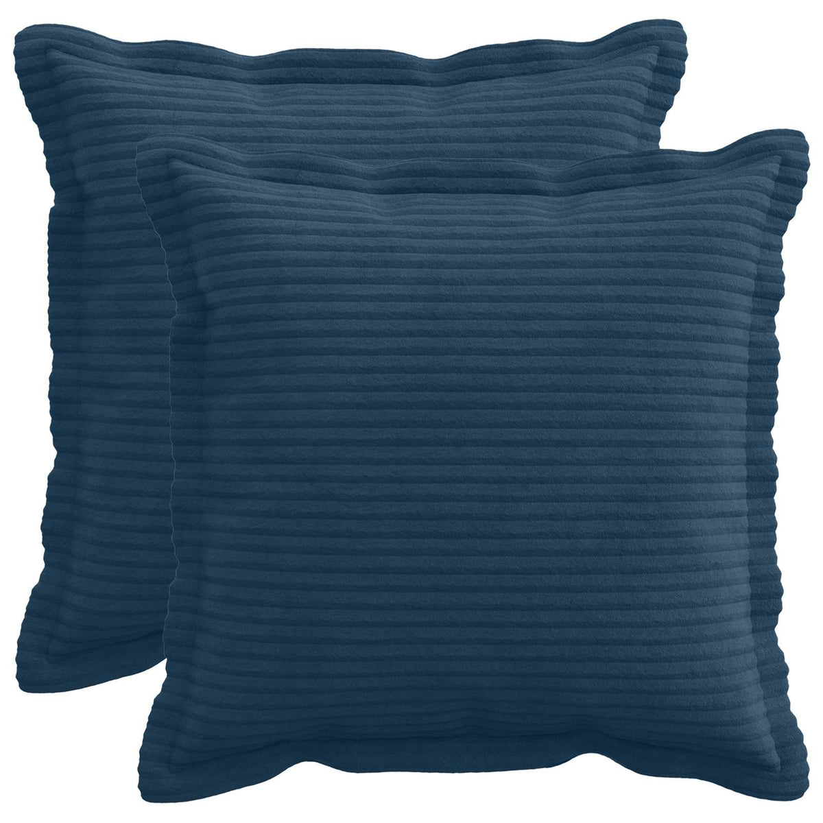 vidaXL Kussensloop 2 st HOUTEN Marineblauw 40 x 40 cm corduroy