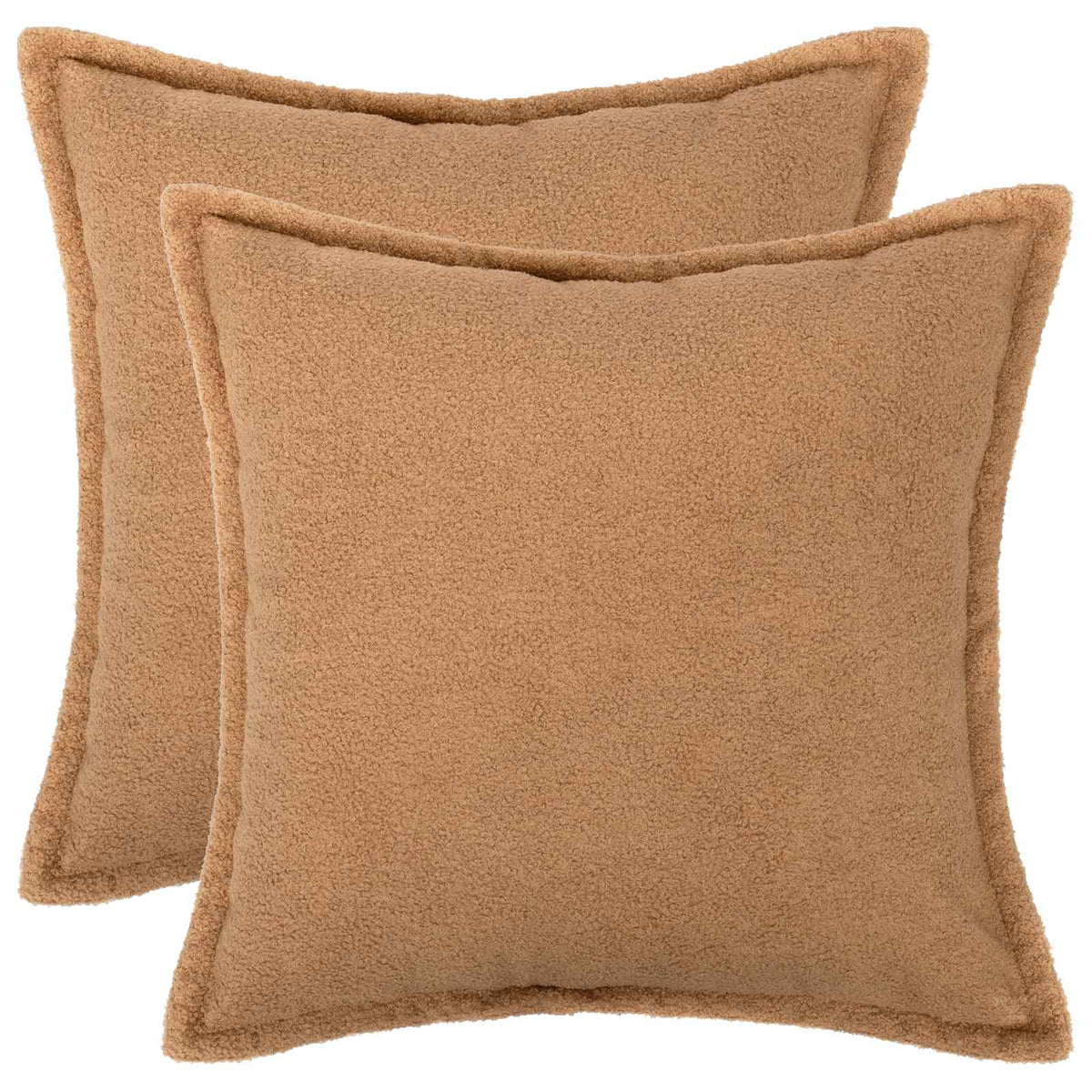 vidaXL Kussensloop 2 pcs HOUTEN Beige 40 x 40 cm Bouclé