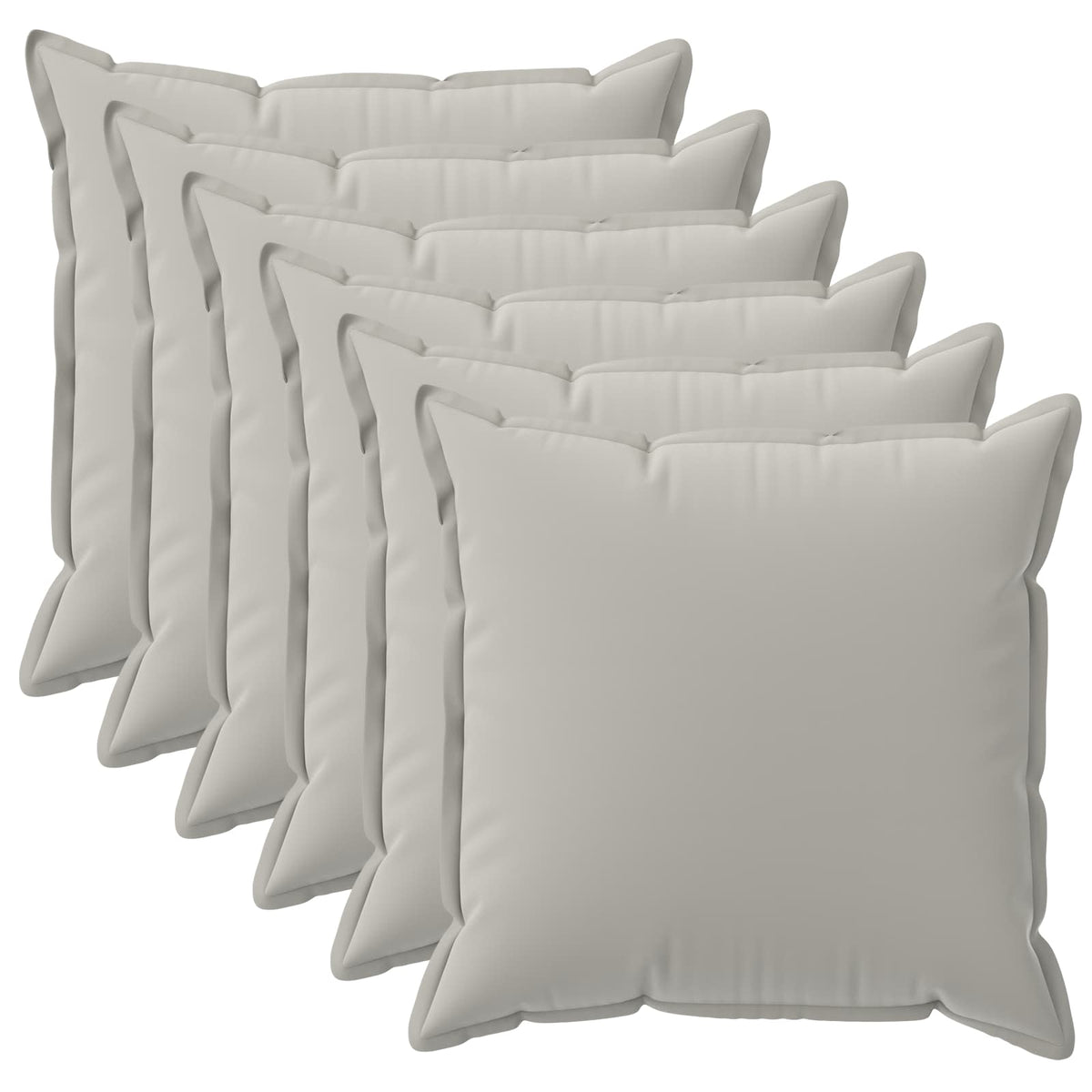 Kussensloop 6 st HOUTEN Grijs 40 x 40 cm Polyester is nu te koop bij PeponiXL, paradijselijk wonen!