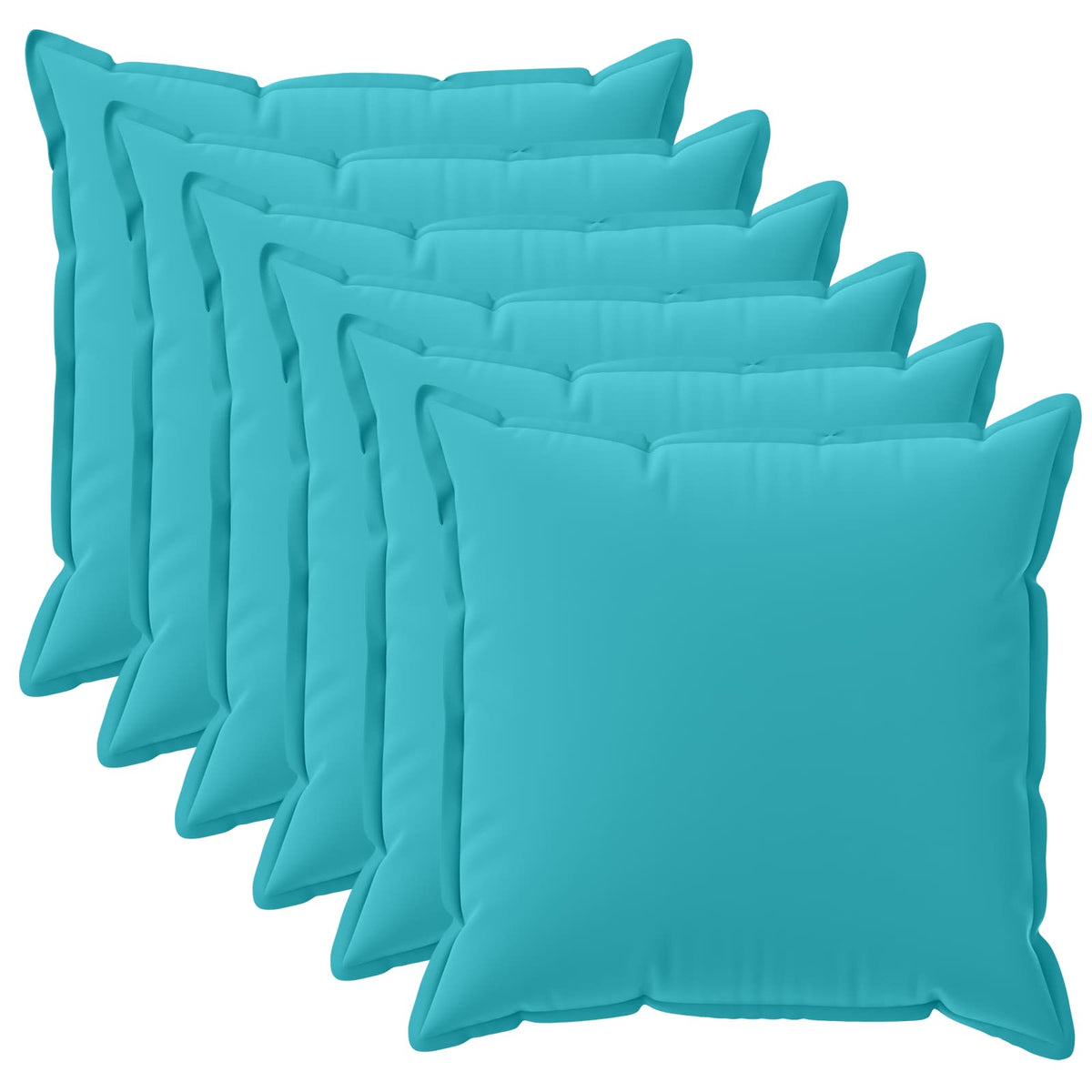 Kussensloop 6 st HOUTEN Turquoise 40 x 40 cm Polyester is nu te koop bij PeponiXL, paradijselijk wonen!
