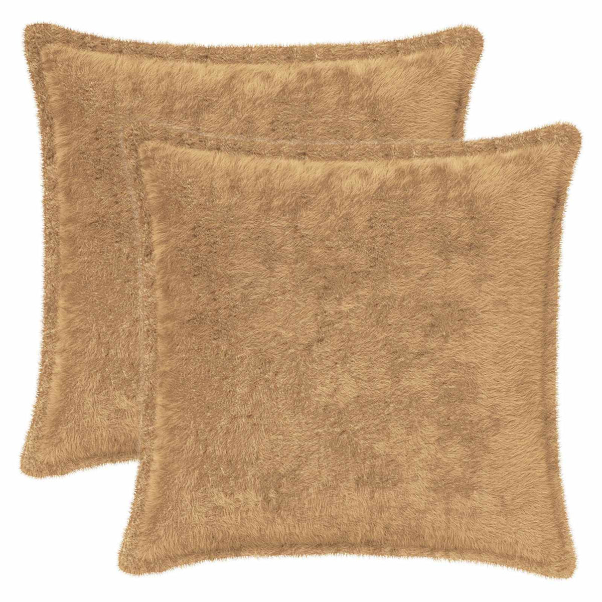 Kussensloop 2 st HOUTEN Taupe 40 x 40 cm Nep Konijnenbont is nu te koop bij PeponiXL, paradijselijk wonen!
