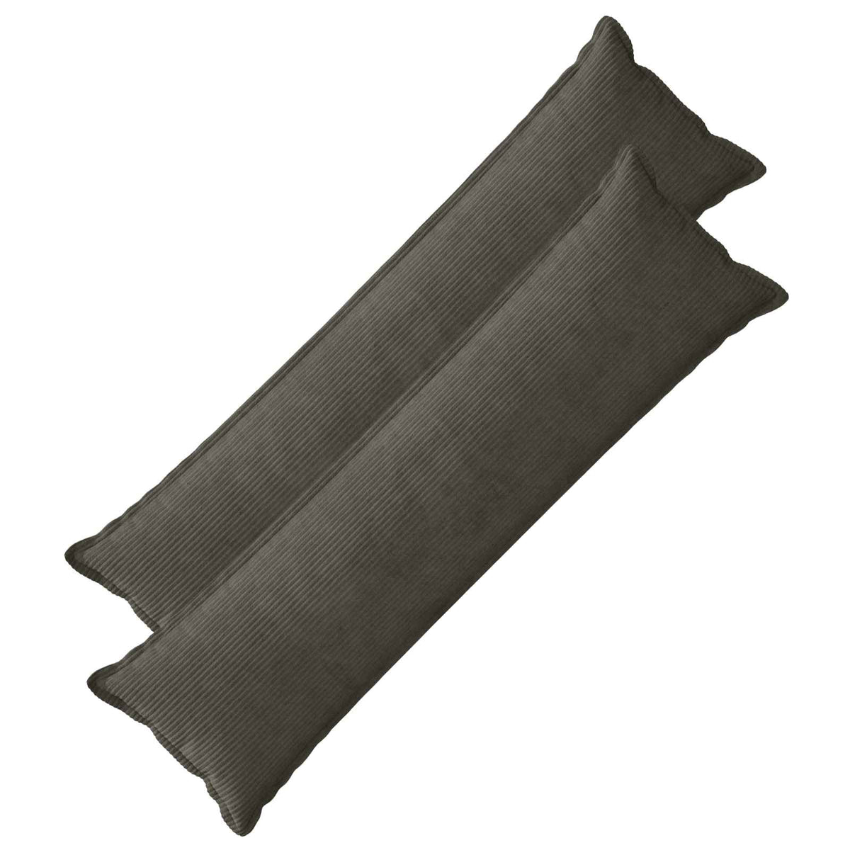 vidaXL Kussensloop 2 st HOUTEN Antraciet 40 x 145 cm corduroy