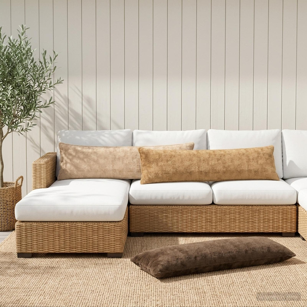 Kussensloop 2 st HOUTEN Licht Bruin 40 x 145 cm is nu te koop bij PeponiXL, paradijselijk wonen!