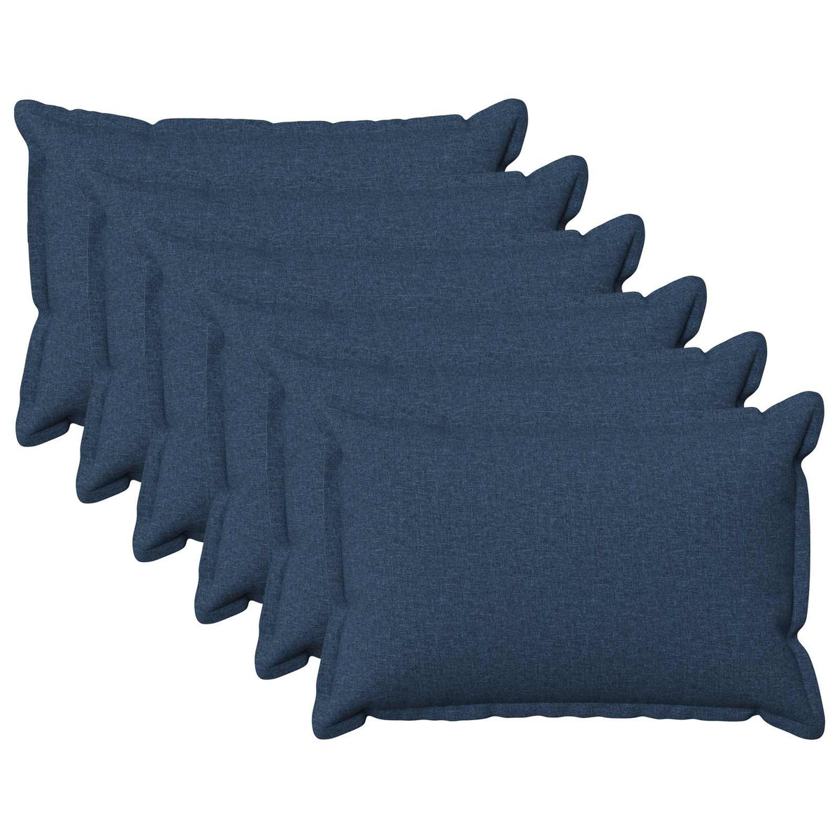 Kussensloop 6 pcs HOUTEN Blauw 40 x 60 cm Faux Linnen is nu te koop bij PeponiXL, paradijselijk wonen!