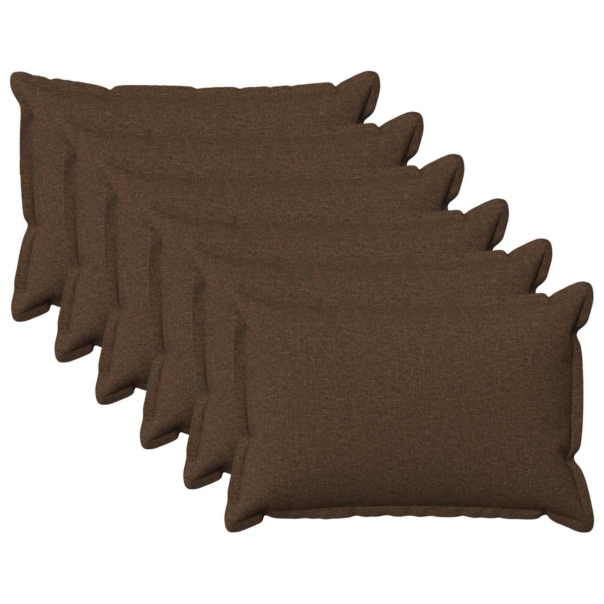 Kussensloop 6 pcs HOUTEN Bruin 40 x 60 cm Faux Linnen is nu te koop bij PeponiXL, paradijselijk wonen!