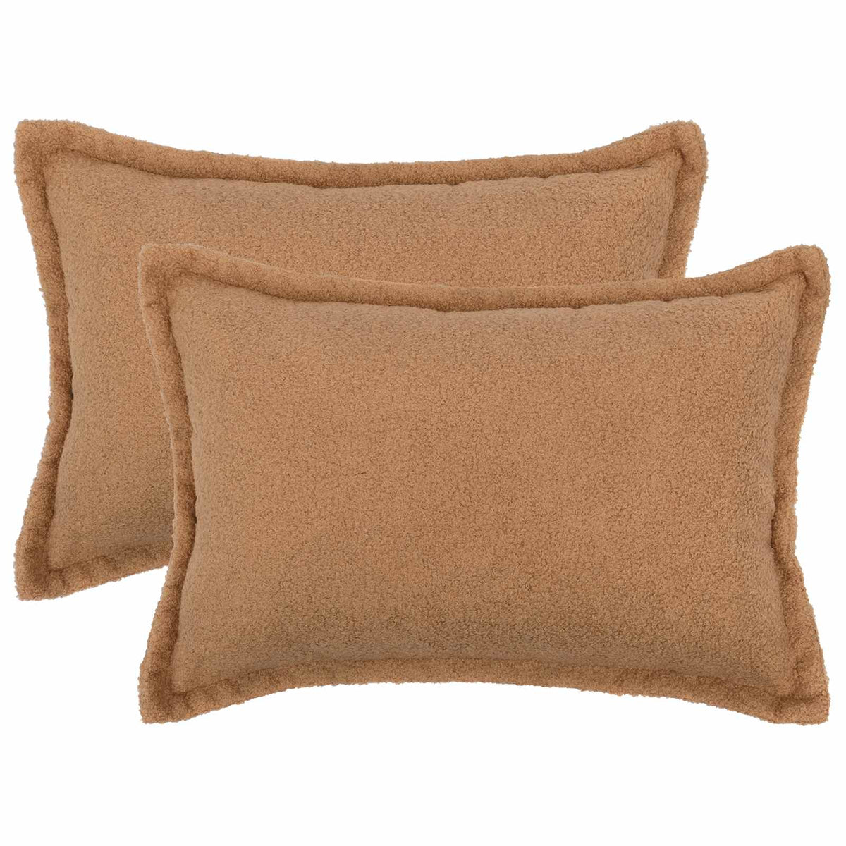 vidaXL Kussensloop 2 pcs HOUTEN Beige 40 x 60 cm Bouclé