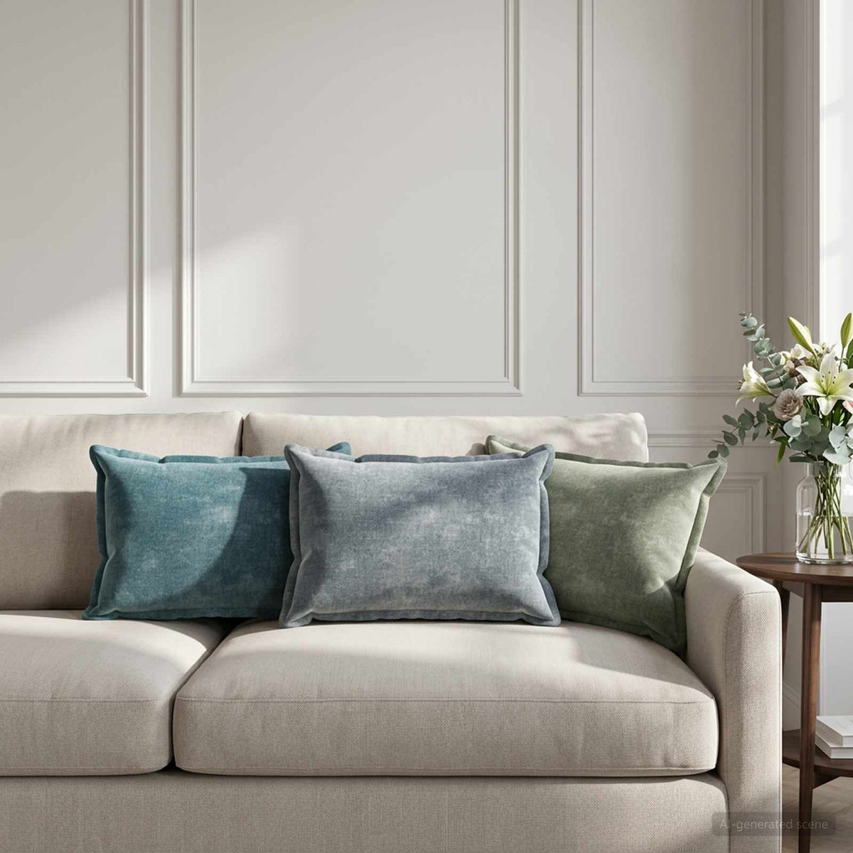 Kussensloop 6 st HOUTEN Lichtblauw 40 x 60 cm Chenille Stof is nu te koop bij PeponiXL, paradijselijk wonen!