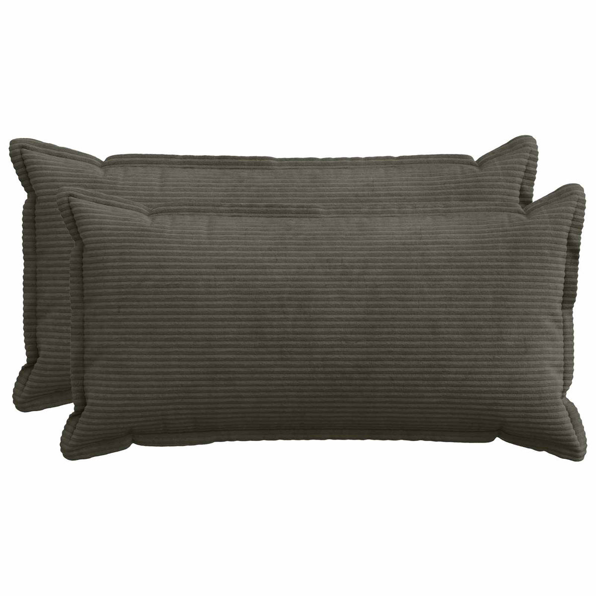 Kussensloop 2 st HOUTEN Antraciet 40 x 70 cm corduroy is nu te koop bij PeponiXL, paradijselijk wonen!