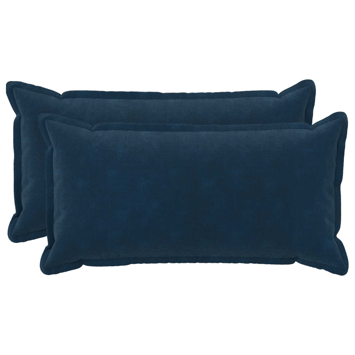 vidaXL Kussensloop 2 pcs HOUTEN Blauw 40 x 70 cm Microfiber Fleece