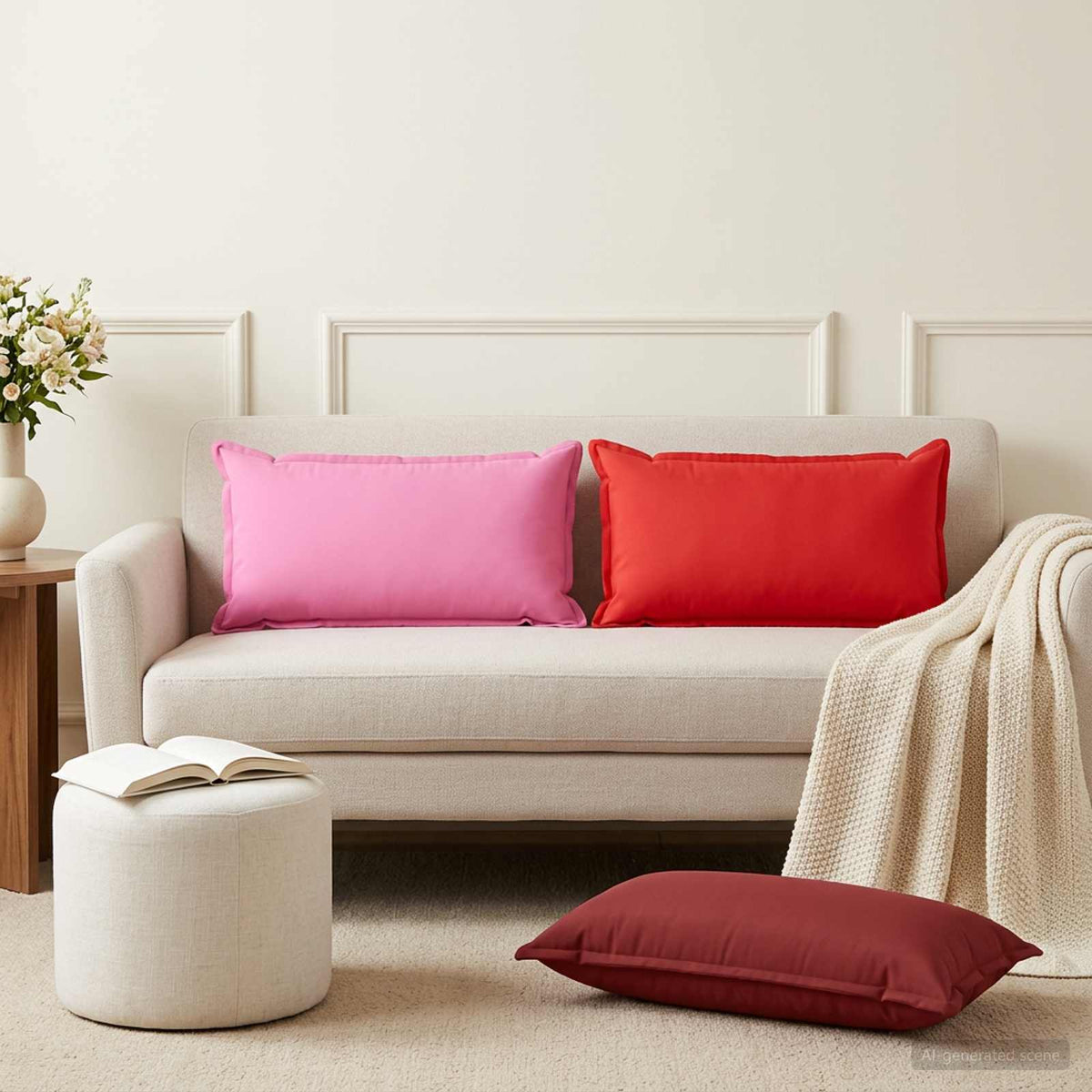 Kussen met kussen HOUTEN 2 st Roze Polyester is nu te koop bij PeponiXL, paradijselijk wonen!