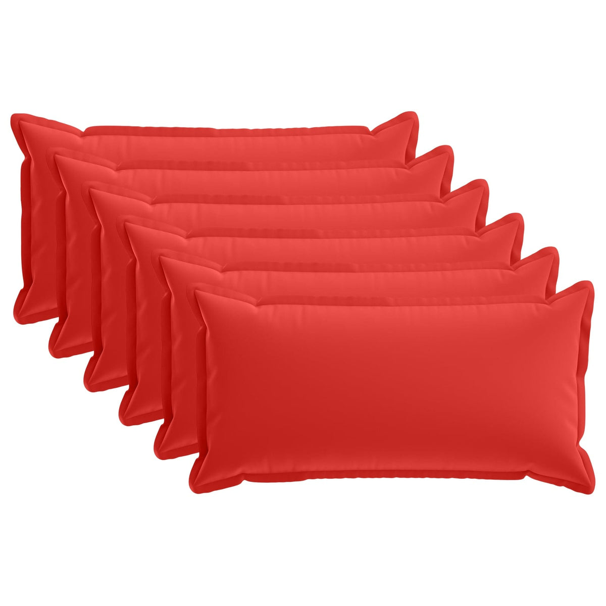 Kussensloop 6 st HOUTEN Rood 40 x 70 cm Polyester is nu te koop bij PeponiXL, paradijselijk wonen!