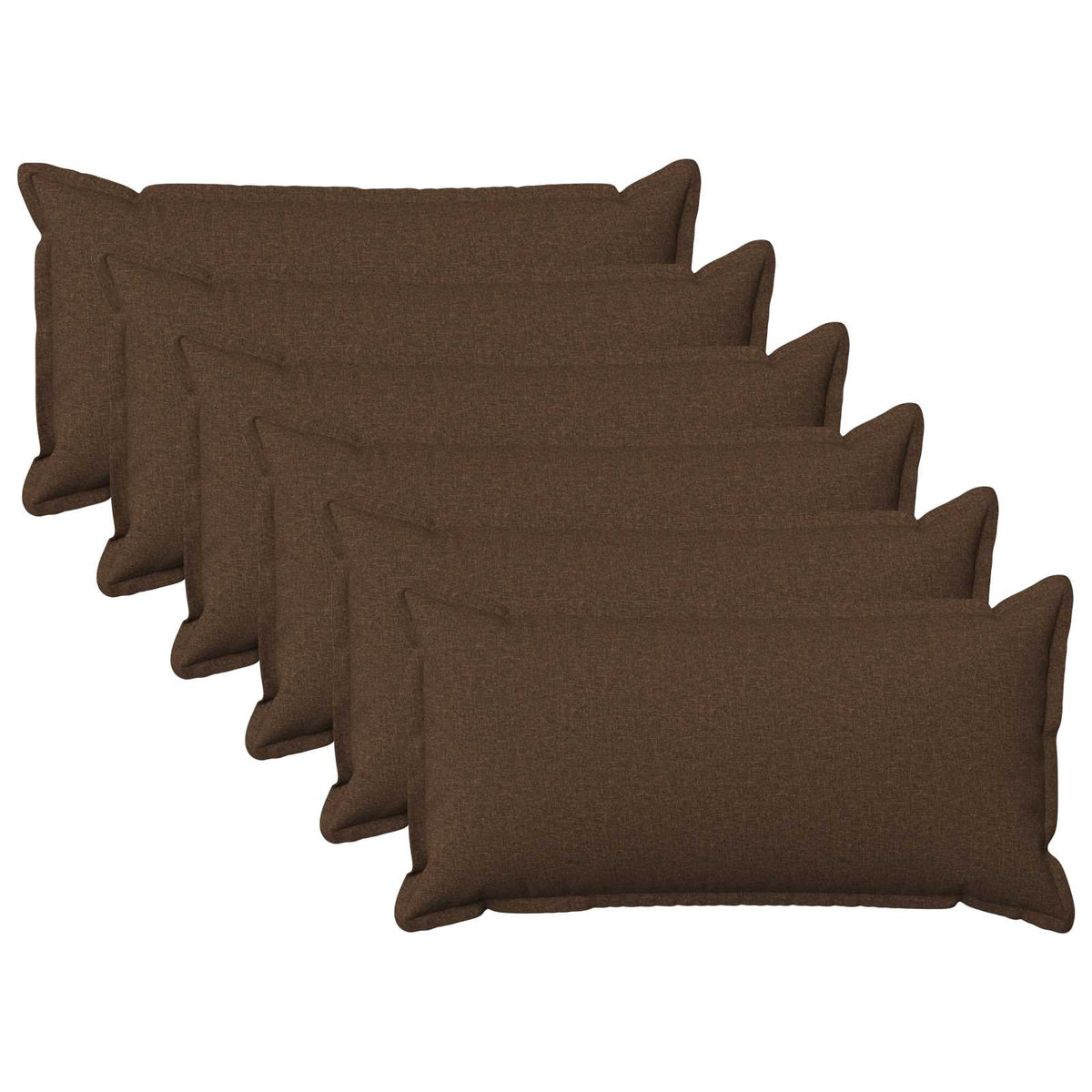 Kussensloop 6 pcs HOUTEN Bruin 40 x 80 cm Faux Linnen is nu te koop bij PeponiXL, paradijselijk wonen!