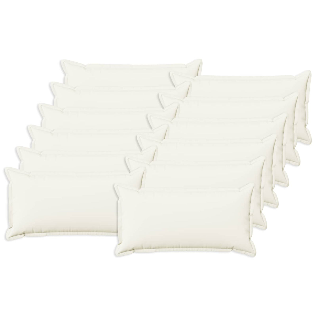Kussensloop 12 pcs HOUTEN Wit 40 x 80 cm Faux Linnen is nu te koop bij PeponiXL, paradijselijk wonen!