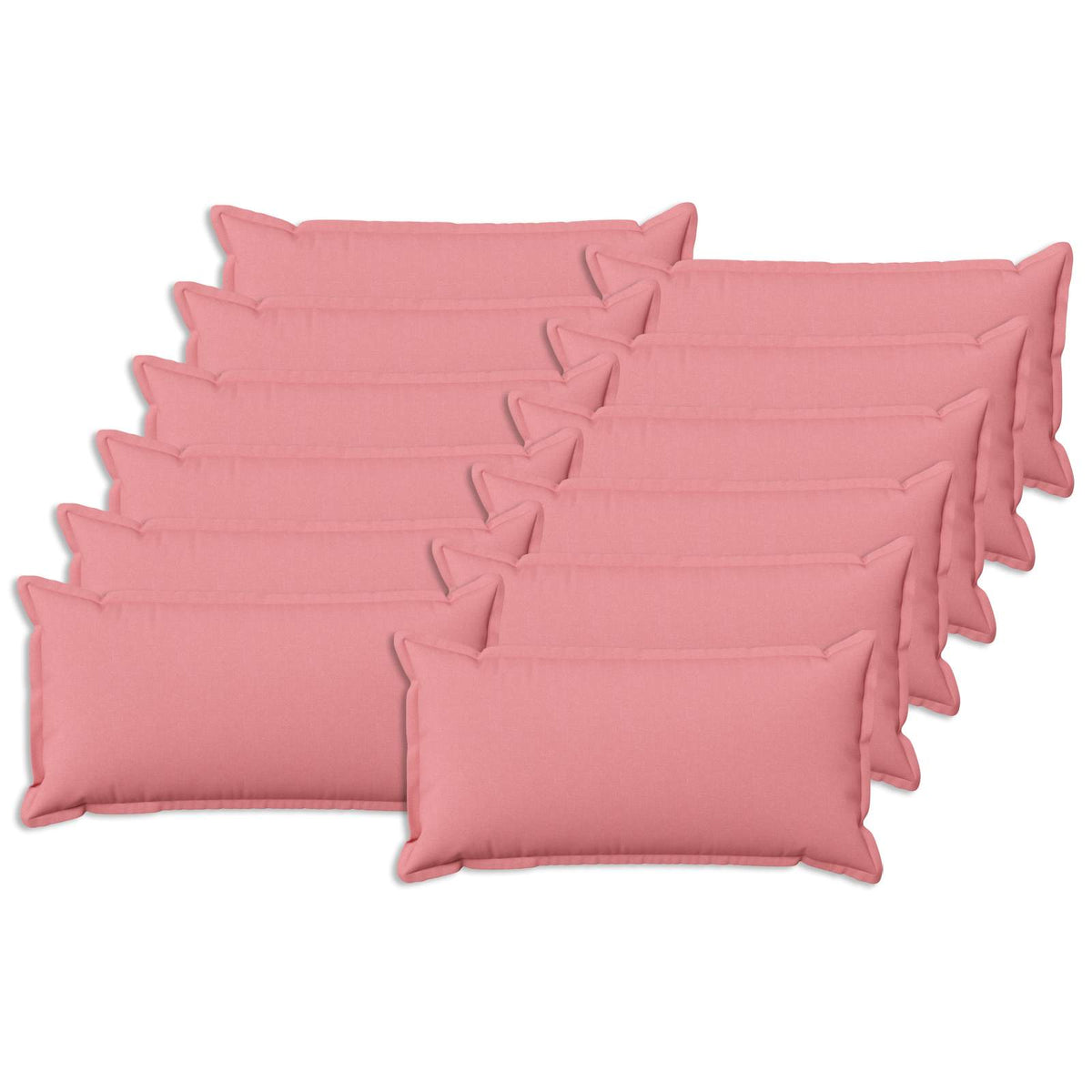 vidaXL Kussensloop 12 pcs HOUTEN Roze 40 x 80 cm Faux Linnen