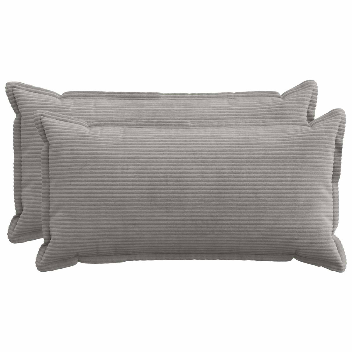 Kussensloop 2 st HOUTEN Lichtgrijs 40 x 80 cm corduroy is nu te koop bij PeponiXL, paradijselijk wonen!