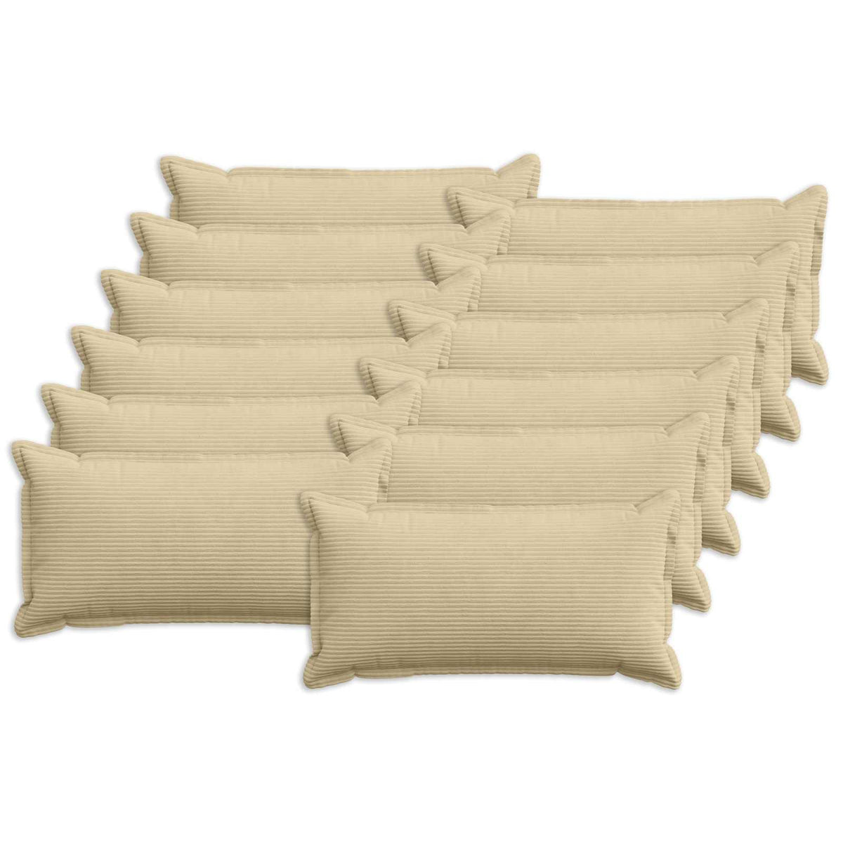 Kussensloop 12 st HOUTEN Lichtgroen Grijs 40 x 80 cm corduroy is nu te koop bij PeponiXL, paradijselijk wonen!