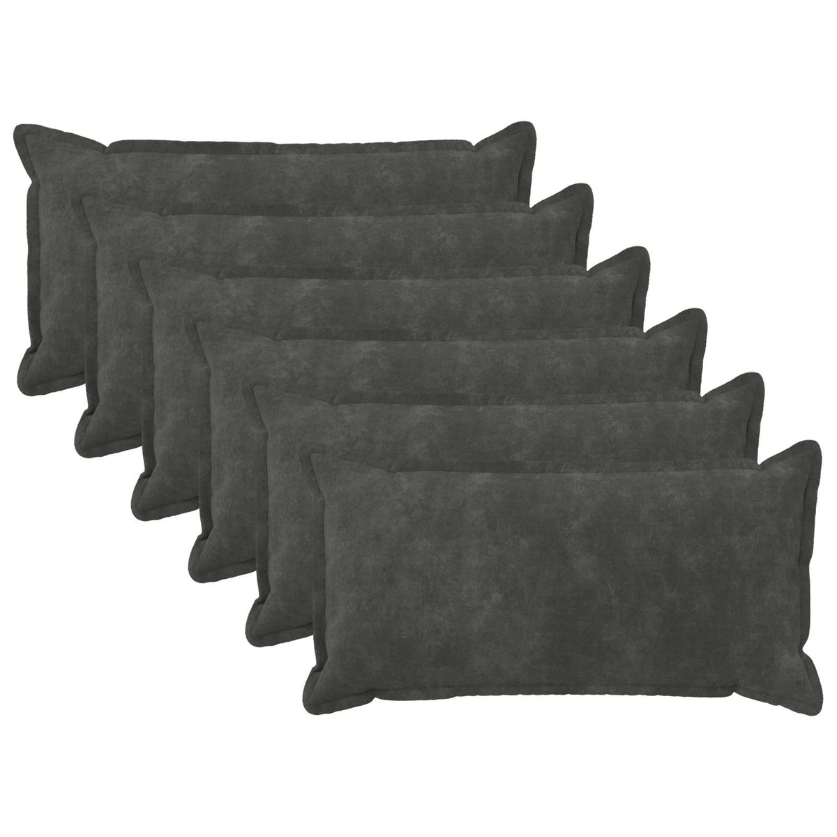 Kussensloop 6 pcs HOUTEN Antracietkleurig 40 x 80 cm is nu te koop bij PeponiXL, paradijselijk wonen!