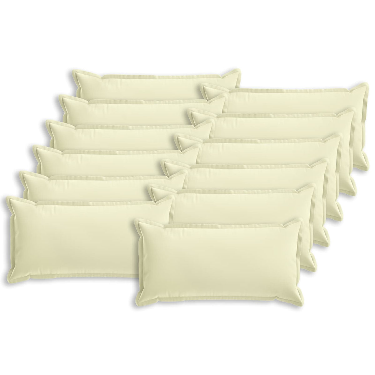 Kussensloop 12 st HOUTEN Crèmekleurig 40 x 80 cm Polyester is nu te koop bij PeponiXL, paradijselijk wonen!
