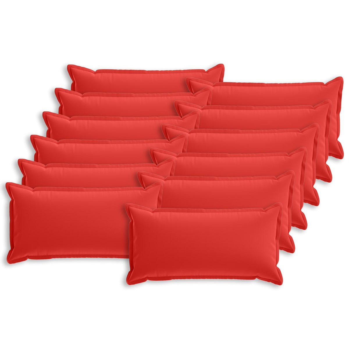 Kussensloop 12 st HOUTEN Rood 40 x 80 cm Polyester is nu te koop bij PeponiXL, paradijselijk wonen!