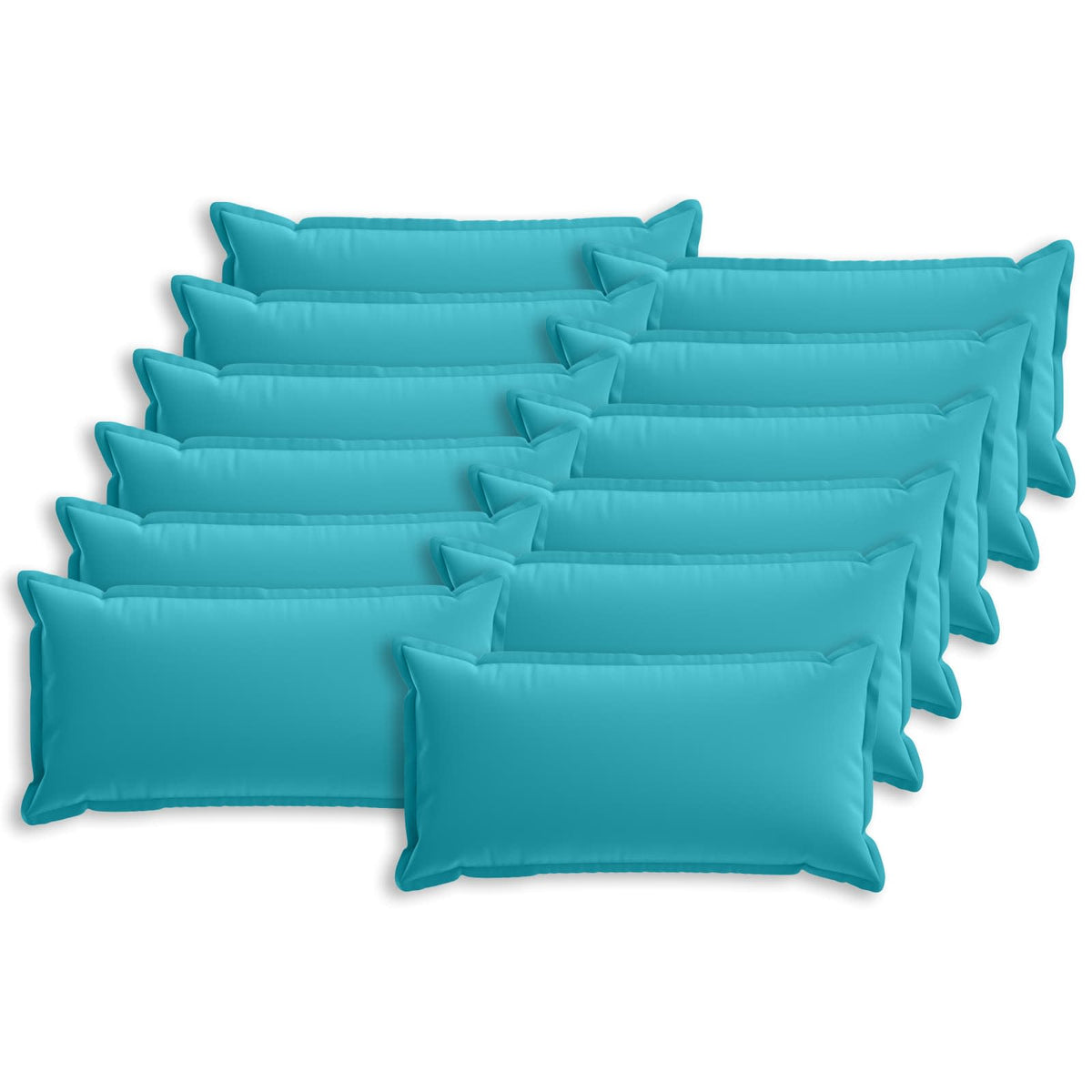 Kussensloop 12 st HOUTEN Turquoise 40 x 80 cm Polyester is nu te koop bij PeponiXL, paradijselijk wonen!
