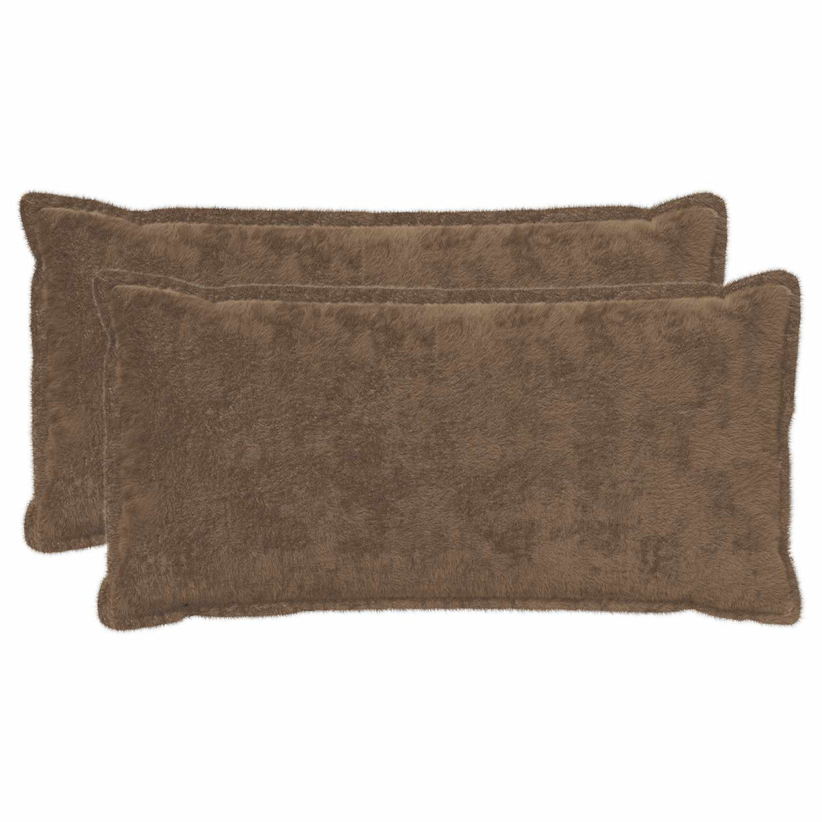Kussensloop 2 st HOUTEN Licht Bruin 40 x 80 cm Nep Konijnenbont is nu te koop bij PeponiXL, paradijselijk wonen!