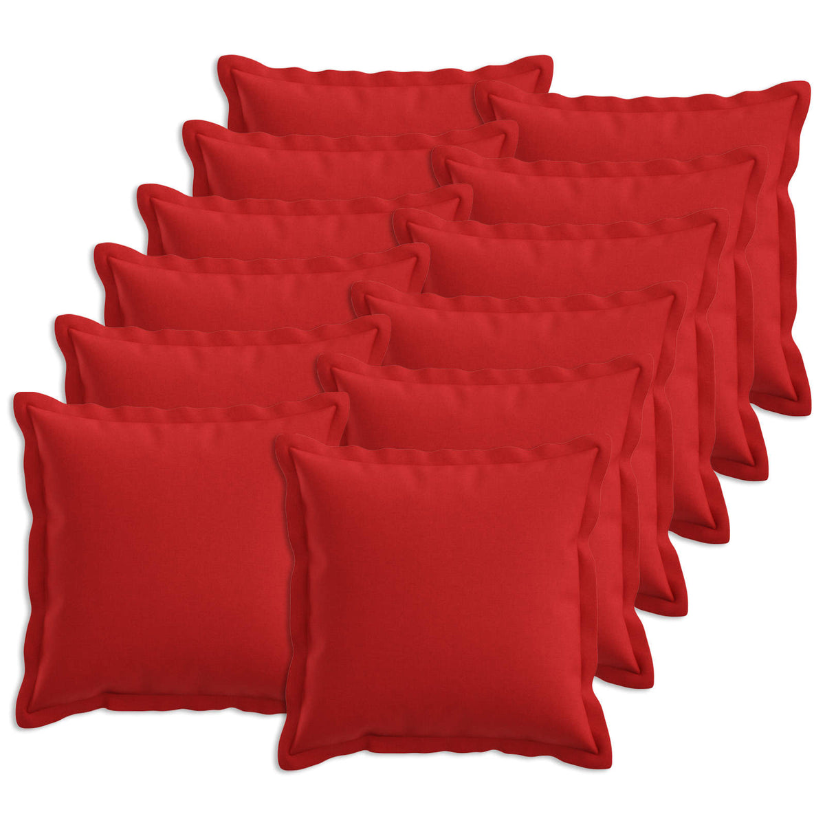 vidaXL Kussensloop 12 pcs HOUTEN Rood 50 x 50 cm Faux Linnen