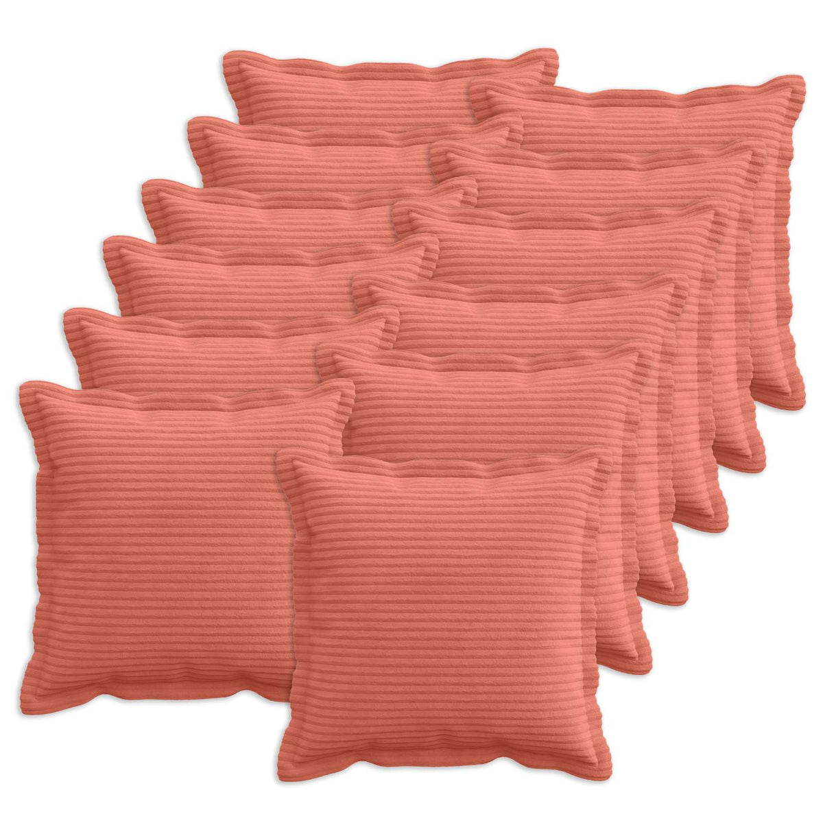 Kussensloop 12 st HOUTEN Rood-oranje 50 x 50 cm corduroy is nu te koop bij PeponiXL, paradijselijk wonen!