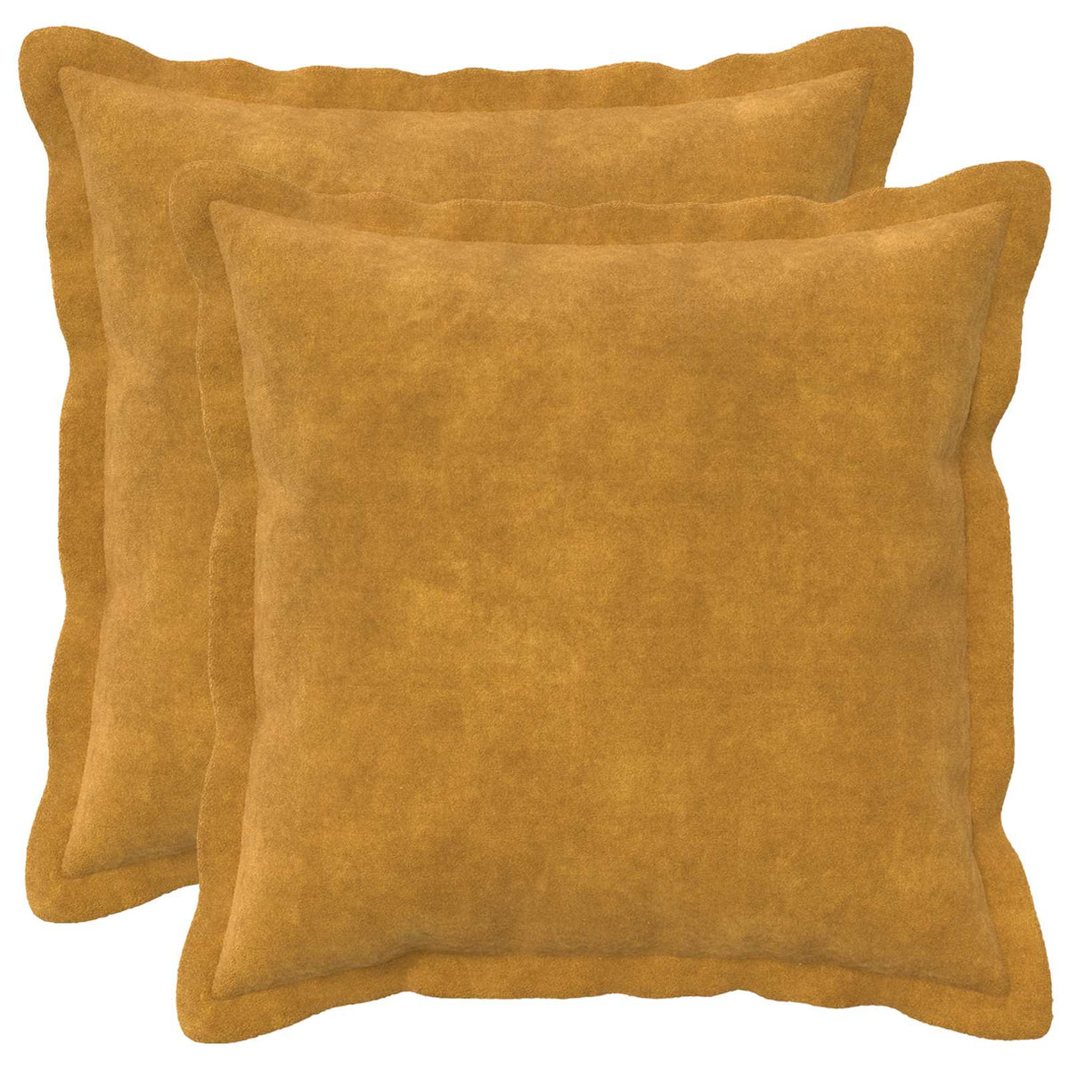 Kussensloop 2 pcs HOUTEN Geel 50 x 50 cm Microfiber Fleece is nu te koop bij PeponiXL, paradijselijk wonen!
