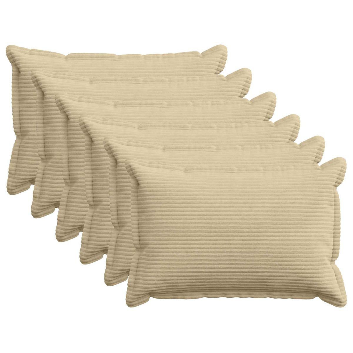 Kussensloop 6 st HOUTEN Lichtgroen Grijs 50 x 70 cm corduroy is nu te koop bij PeponiXL, paradijselijk wonen!