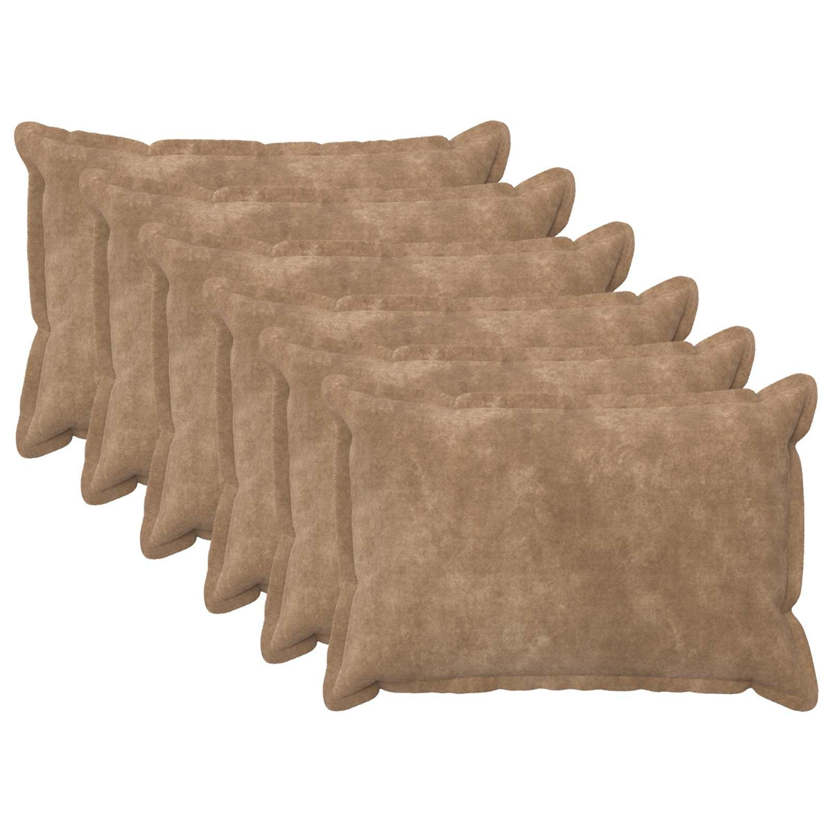 vidaXL Kussensloop 6 pcs HOUTEN Taupe 50 x 70 cm Microfiber Fleece