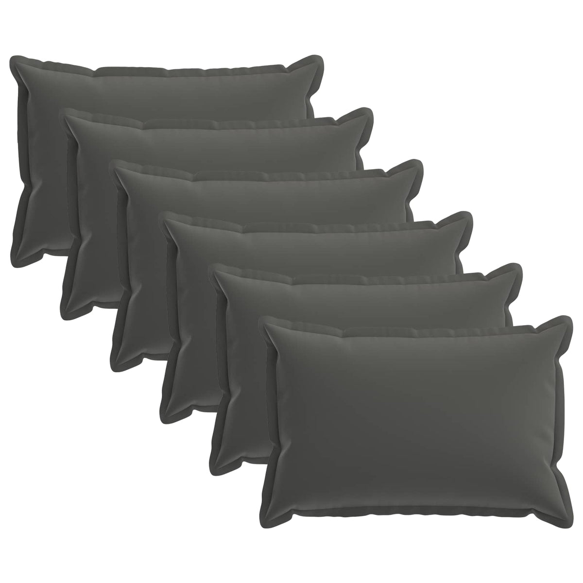 Kussensloop 6 st HOUTEN Antraciet 50 x 70 cm Polyester is nu te koop bij PeponiXL, paradijselijk wonen!