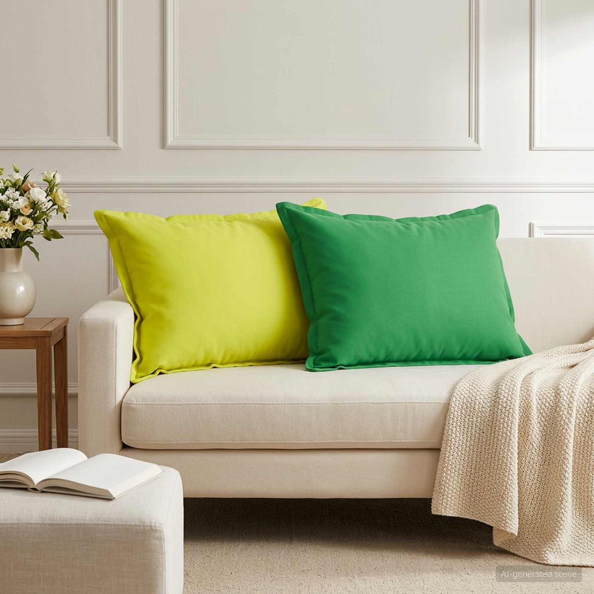 Kussen met kussen HOUTEN 2 st Helder groen Polyester is nu te koop bij PeponiXL, paradijselijk wonen!