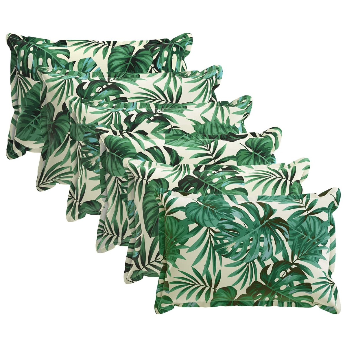Kussensloop 6 st HOUTEN Bladpatroon 50 x 70 cm Polyester is nu te koop bij PeponiXL, paradijselijk wonen!