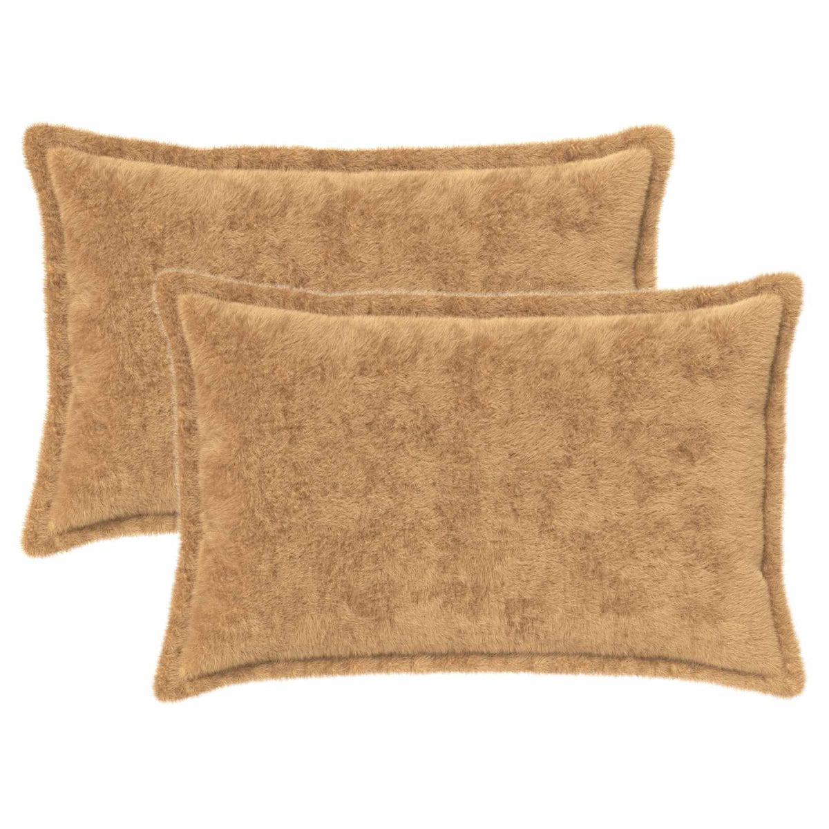 Kussensloop 2 st HOUTEN Taupe 50 x 70 cm Nep Konijnenbont is nu te koop bij PeponiXL, paradijselijk wonen!
