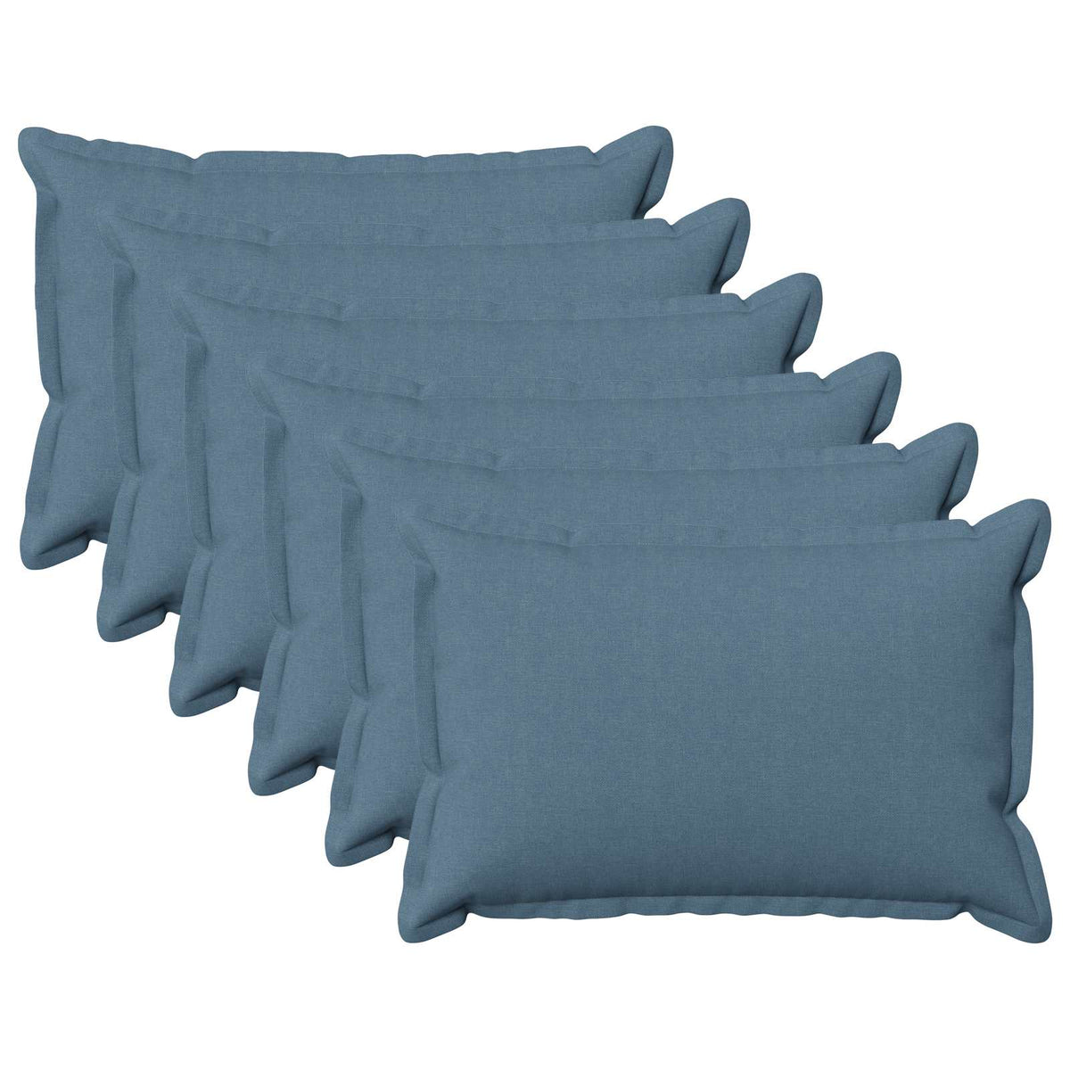 Kussensloop 6 pcs HOUTEN Jeans Blauw 50 x 80 cm Faux Linnen is nu te koop bij PeponiXL, paradijselijk wonen!