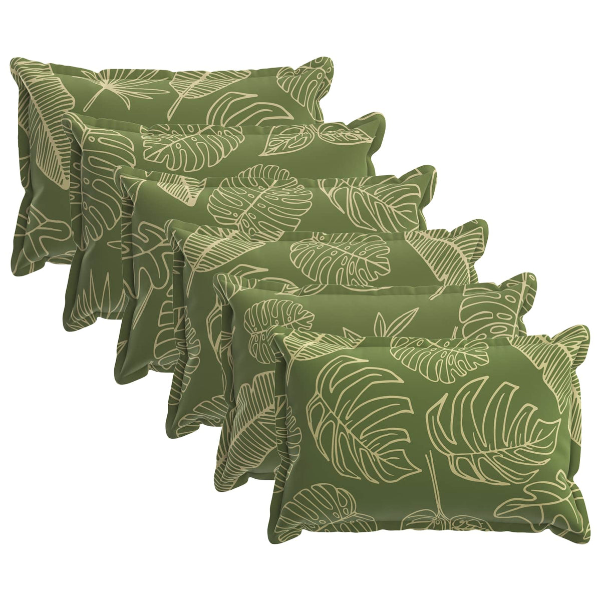Kussensloop 6 st HOUTEN Bladontwerp 50 x 80 cm Polyester is nu te koop bij PeponiXL, paradijselijk wonen!