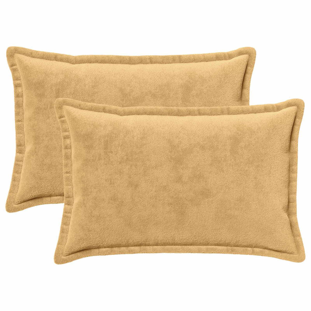 vidaXL Kussensloop 2 pcs HOUTEN Taupe 50 x 80 cm Flanel