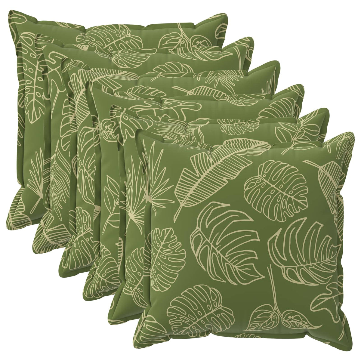 Kussensloop 6 st HOUTEN Bladontwerp 55 x 55 cm Polyester is nu te koop bij PeponiXL, paradijselijk wonen!