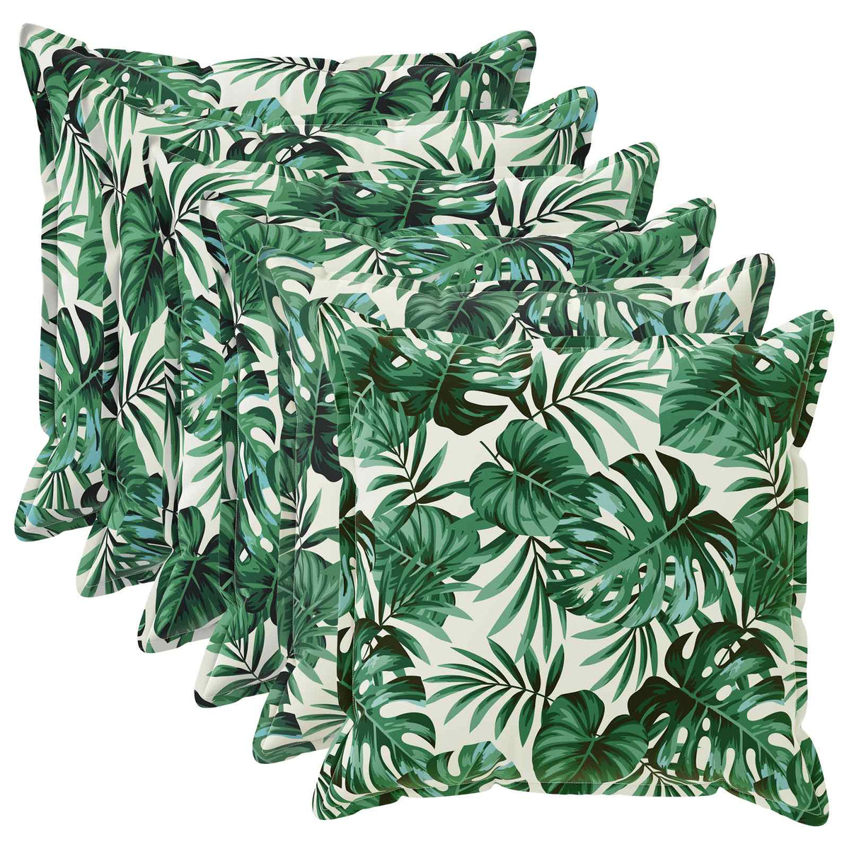 Kussensloop 6 st HOUTEN Bladpatroon 55 x 55 cm Polyester is nu te koop bij PeponiXL, paradijselijk wonen!