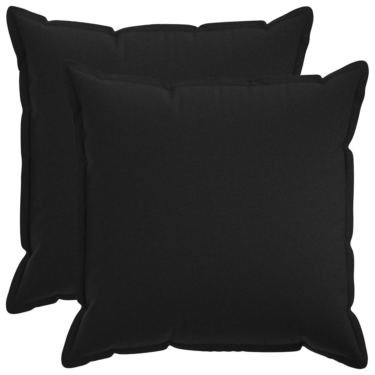 vidaXL Kussensloop 2 pcs HOUTEN Zwart 60 x 60 cm Faux Linnen