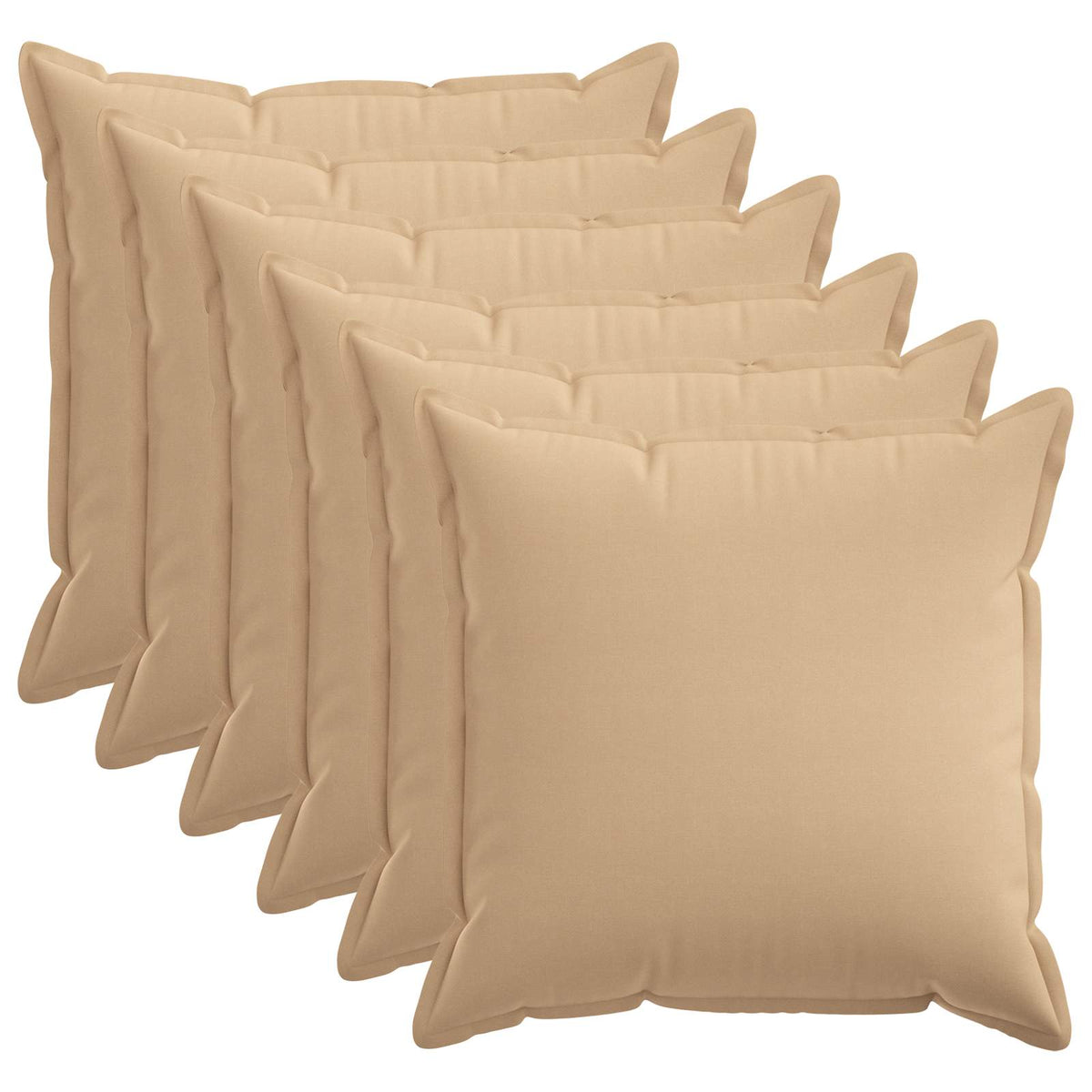 Kussensloop 6 pcs HOUTEN Crèmekleurig 60 x 60 cm Faux Linnen is nu te koop bij PeponiXL, paradijselijk wonen!
