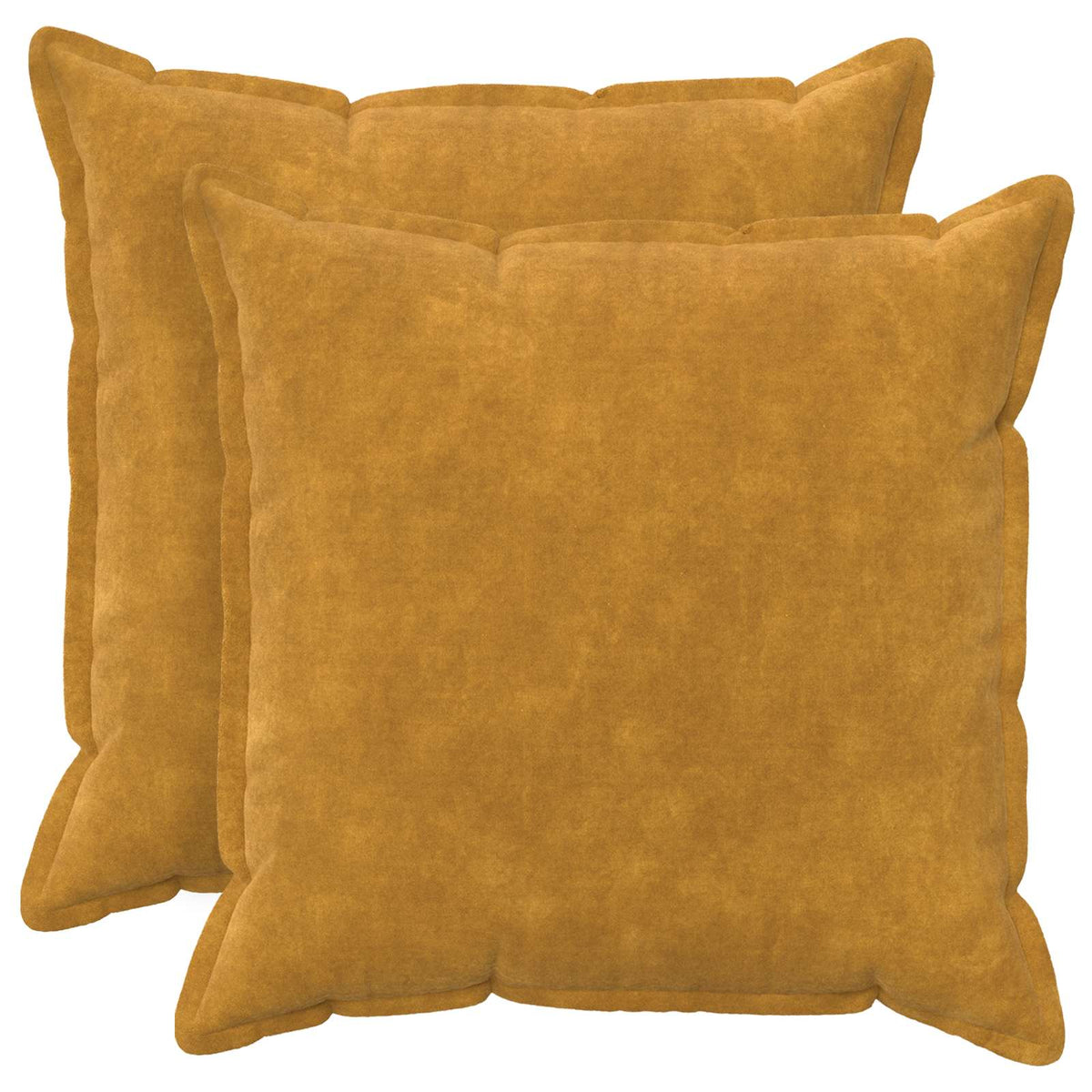 Kussensloop 2 pcs HOUTEN Geel 60 x 60 cm Microfiber Fleece is nu te koop bij PeponiXL, paradijselijk wonen!