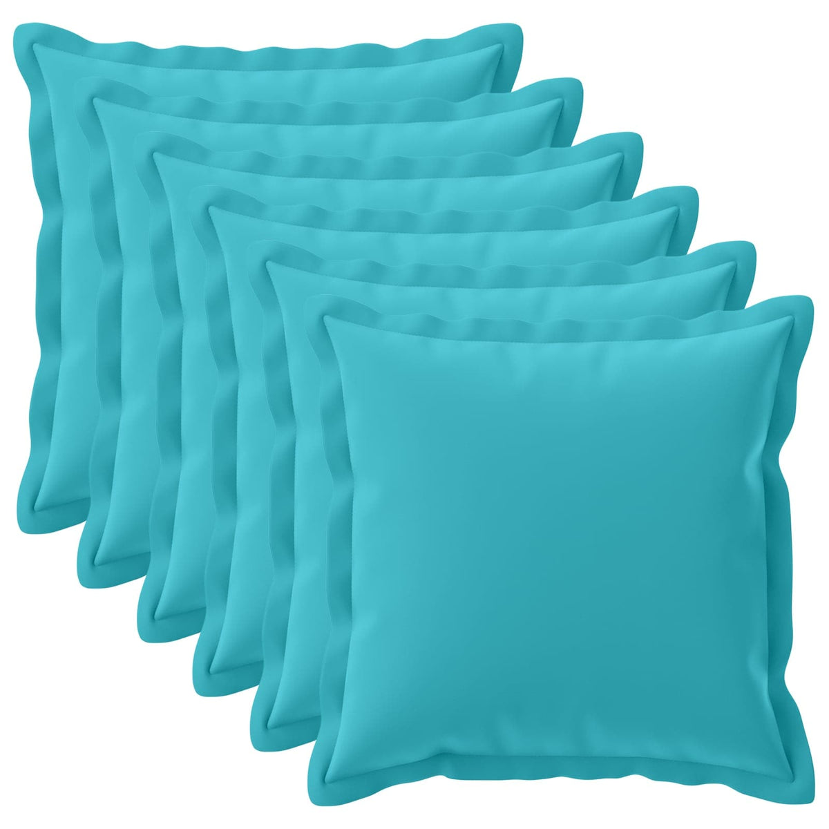 Kussensloop 6 st HOUTEN Turquoise 60 x 60 cm Polyester is nu te koop bij PeponiXL, paradijselijk wonen!